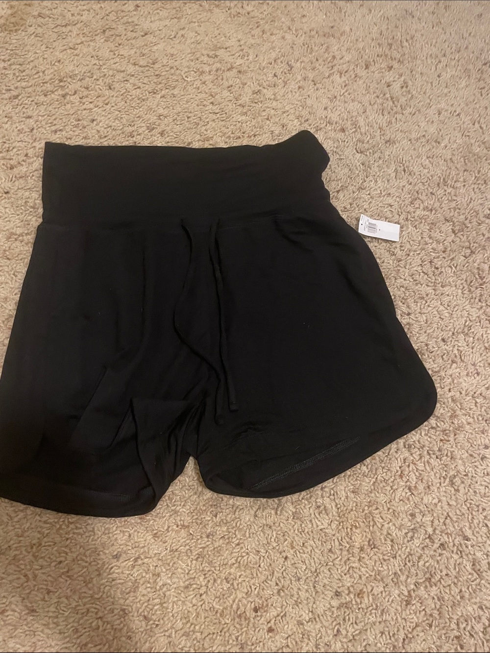 Old Navy Black High-Waist Drawstring Athletic Shorts